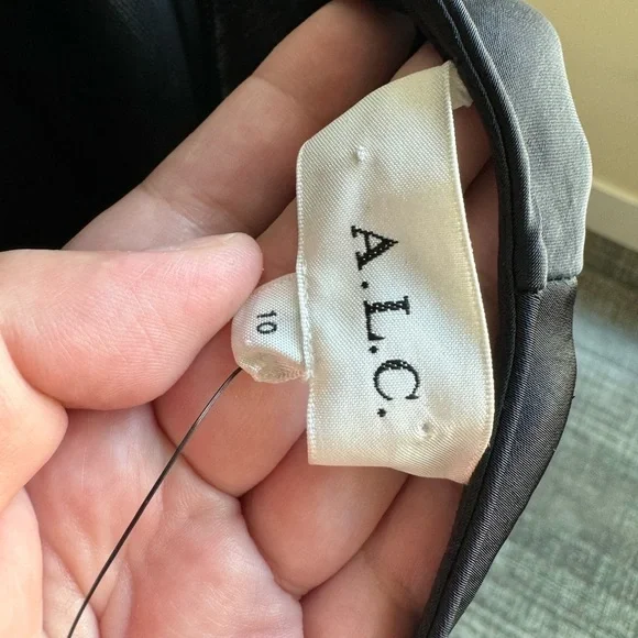 A.L.C. Sienna Halter Neck Black Slip Midi Dress - Picture 8 of 9